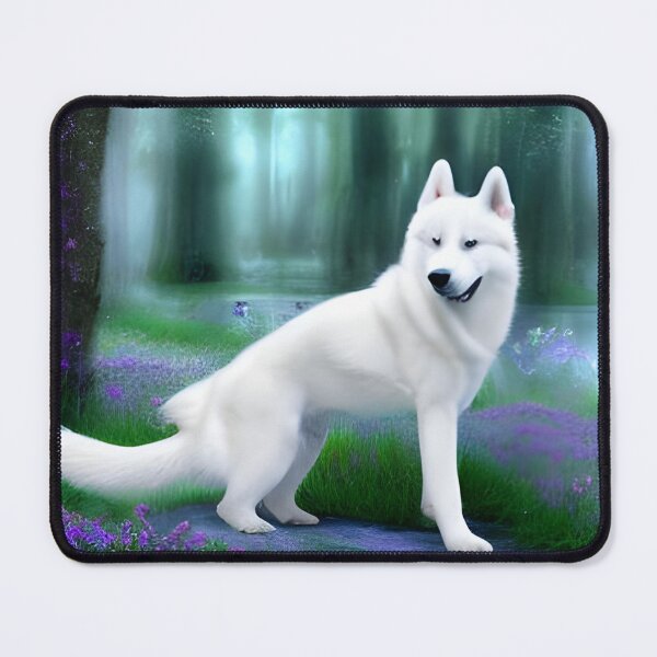 Item preview, White siberian husky designed and sold by The Love Quill.