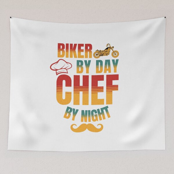 Item preview, Biker By Day Chef By Night For Bikers and Bike Lovers designed and sold by NiceTees2021.