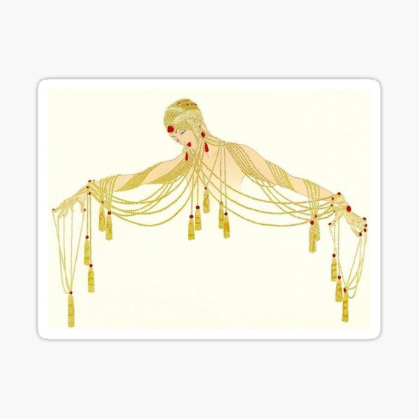 Item preview, Art deco lady designed and sold by Vintage Designs +.