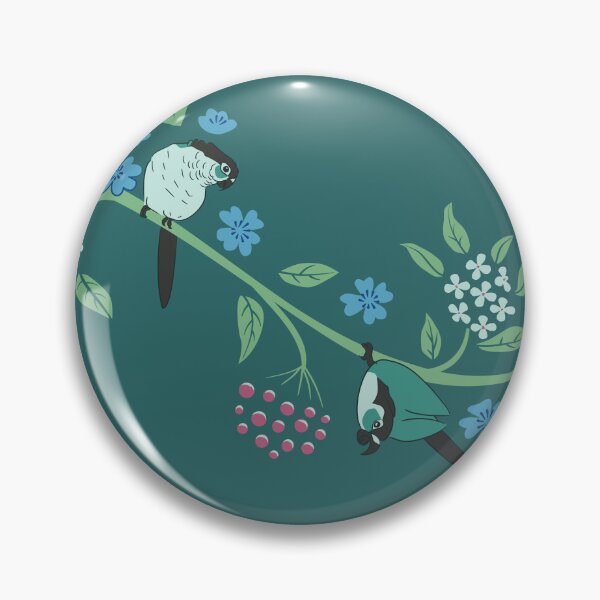 Item preview, Turquoise green cheek conures - vignette designed and sold by selfproclaimd.