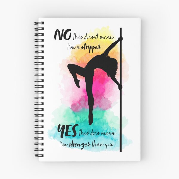 Item preview, Pole Dancing 'Stronger Than You' Quote Rainbow Cloud designed and sold by PoleLife.