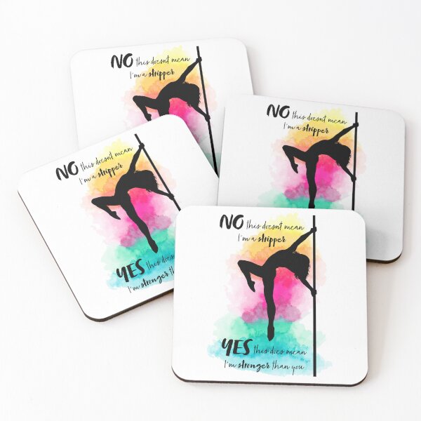 Item preview, Pole Dancing 'Stronger Than You' Quote Rainbow Cloud designed and sold by PoleLife.