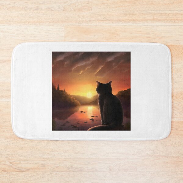 Item preview, Cat Looking At Sunset designed and sold by TheBaconStudio.