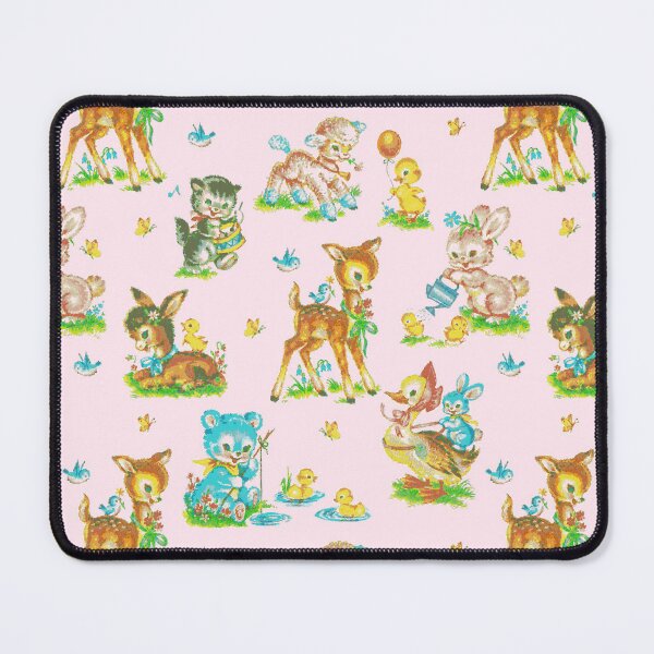 Item preview, vintage cute baby animals pink  designed and sold by Gossip Rag.