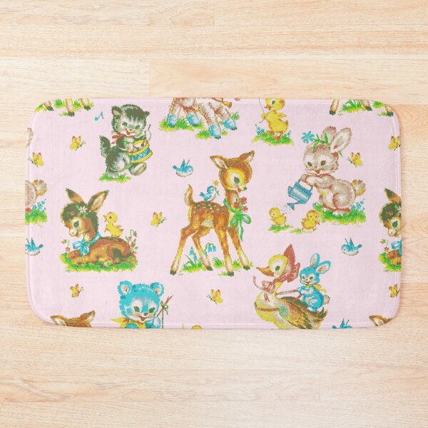 Item preview, vintage cute baby animals pink  designed and sold by Gossip Rag.