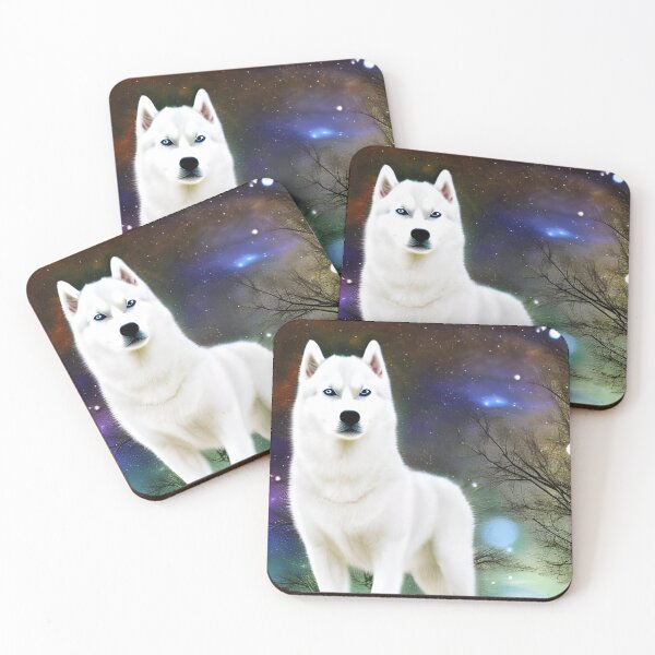 Item preview, White siberian husky designed and sold by The Love Quill.