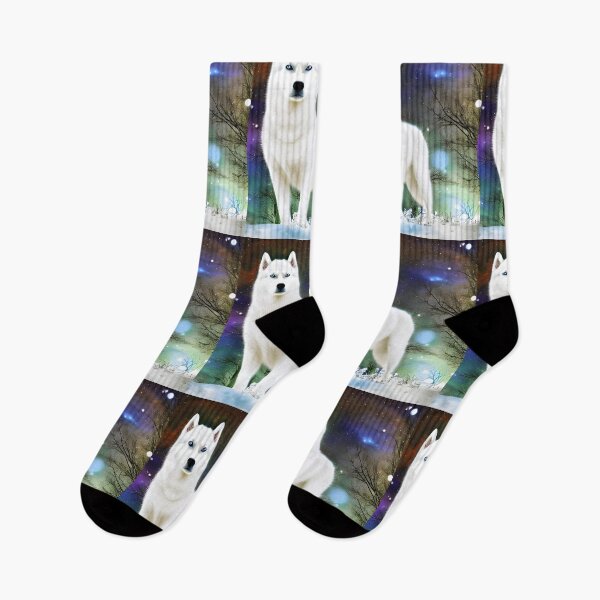Item preview, White siberian husky designed and sold by The Love Quill.