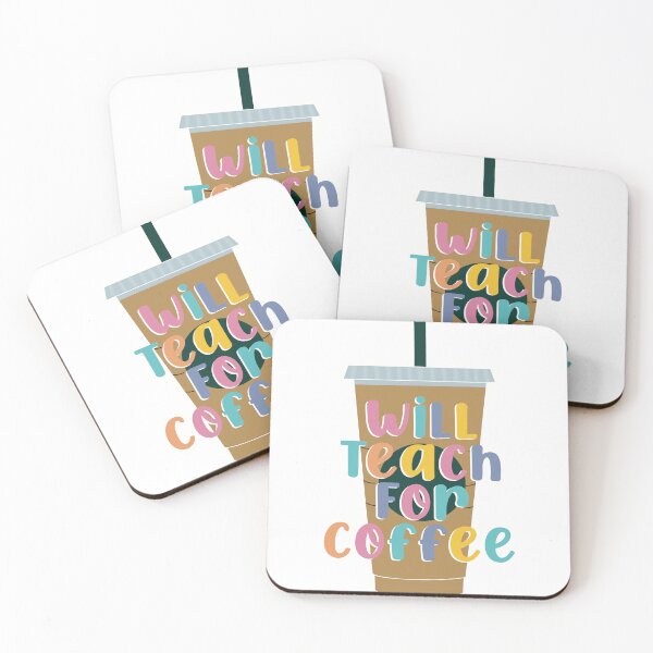 Item preview, Will teach for coffee cup designed and sold by Ashley Atkins.