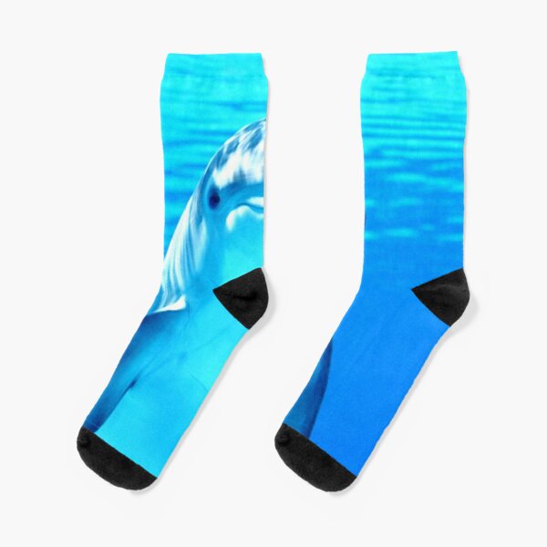 Aqua Blue Fluffy Socks – Lazy Dolphins