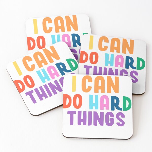 Item preview, I Can Do Hard Things, Printable Wall Art, Inspirational Quote, Rainbow Print, Work Hard Print, Family Theme Print, Back to School Print designed and sold by nocebee.