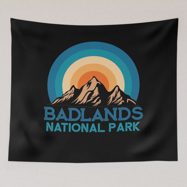 Item preview, Cool Vintage Retro Badlands National Park Mountain Hiking designed and sold by Zeus-Studio.