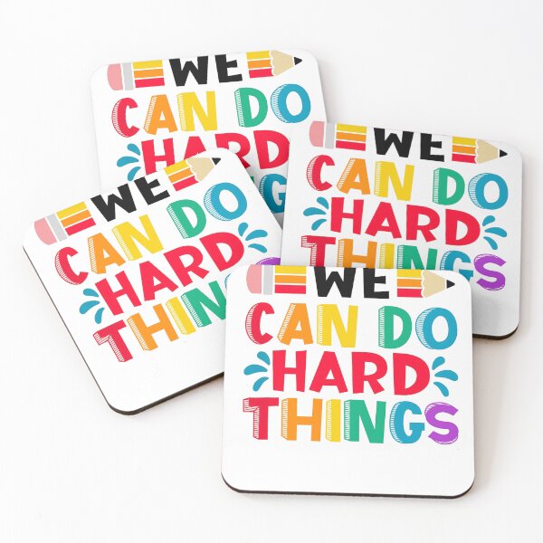 Item preview, I Can Do Hard Things, Printable Wall Art, Inspirational Quote, Rainbow Print, Work Hard Print, Family Theme Print, Back to School Print designed and sold by nocebee.