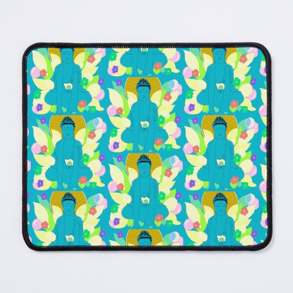 Item preview,   Bright and colourful  Buddha with floral and leaf pattern  designed and sold by LynseysArtShop.