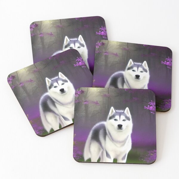 Item preview, White siberian husky designed and sold by The Love Quill.
