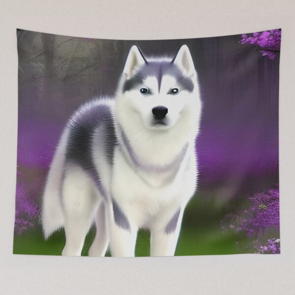 Item preview, White siberian husky designed and sold by The Love Quill.
