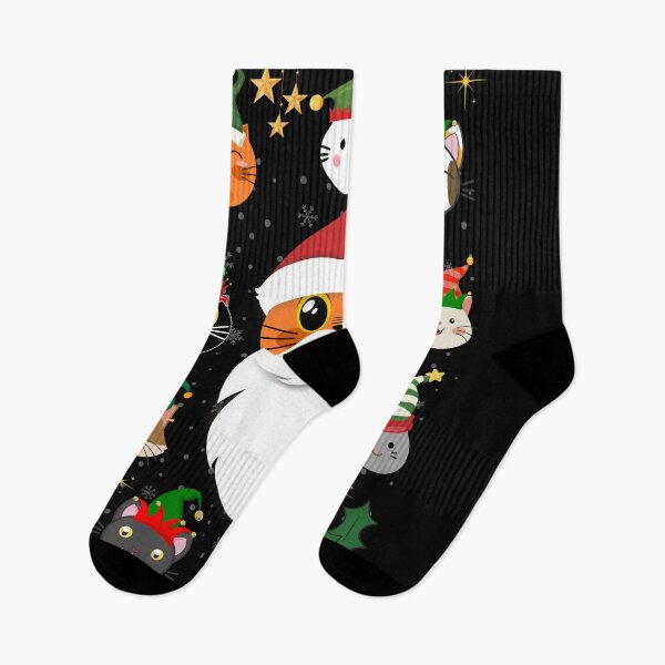 Item preview, Funny cute Santa Cat with cat elfs designed and sold by AEROSPACE-IND.