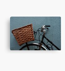 bicycle basket Canvas Print