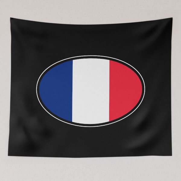 Item preview, France Flag Oval Travel Bumper Sticker for your Car or Luggage.  designed and sold by BBTravels.