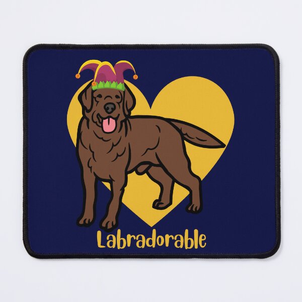 Item preview, Cute "Labradorable" Chocolate Labrador Dog in Jester Hat designed and sold by Write-to-Rebel.