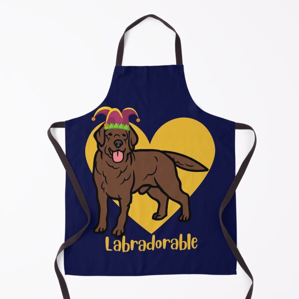 Item preview, Cute "Labradorable" Chocolate Labrador Dog in Jester Hat designed and sold by Write-to-Rebel.