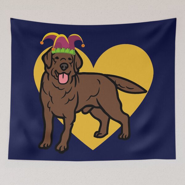 Item preview, Cute "Labradorable" Chocolate Labrador Dog in Jester Hat designed and sold by Write-to-Rebel.