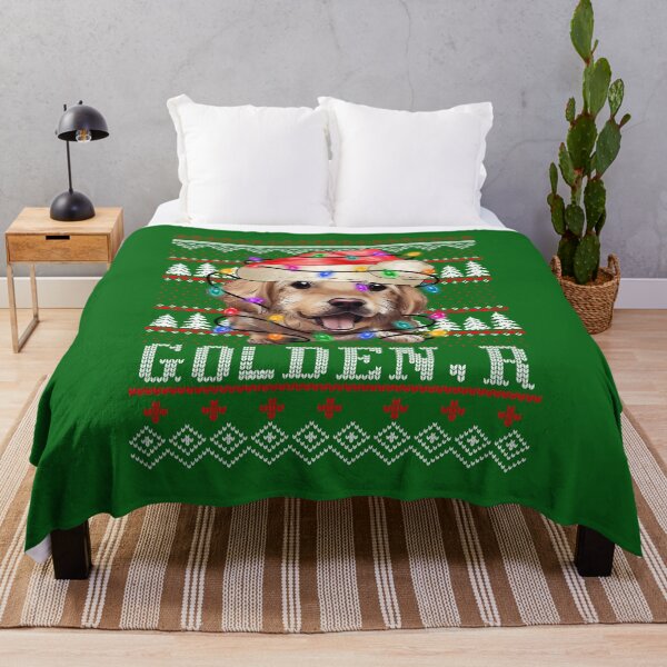 Item preview, Golden Retriever Dog ugly christmas sweater - Golden Retriever Dog lover xmas ugly pajama - Golden Retriever Dog through the snow designed and sold by wear4gamers.