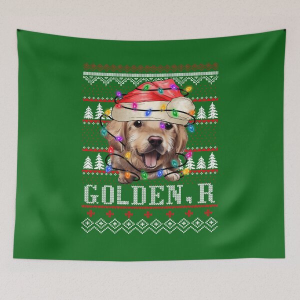 Item preview, Golden Retriever Dog ugly christmas sweater - Golden Retriever Dog lover xmas ugly pajama - Golden Retriever Dog through the snow designed and sold by wear4gamers.