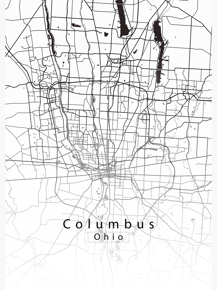 "Columbus Ohio City Map" Sticker for Sale by RobinNiemczyk Redbubble