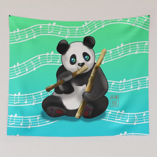 Item preview, cartoon panda with bamboo stalks designed and sold by BeingNow.
