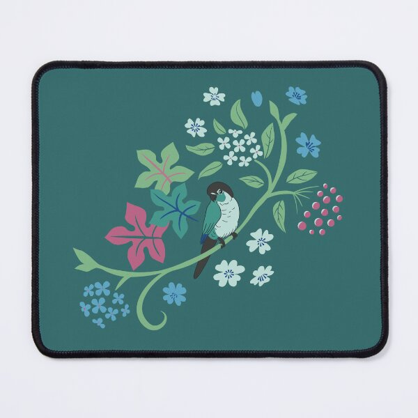 Item preview, Turquoise green cheek conure - vignette designed and sold by selfproclaimd.