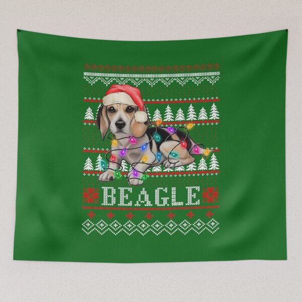 Item preview, Beagle ugly christmas sweater - Beagle Dog lover xmas ugly pajama - Beagle Dog through the snow designed and sold by wear4gamers.