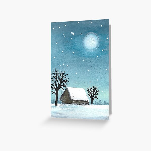 Item preview, Snow Cabin designed and sold by ReneeDixonArt.