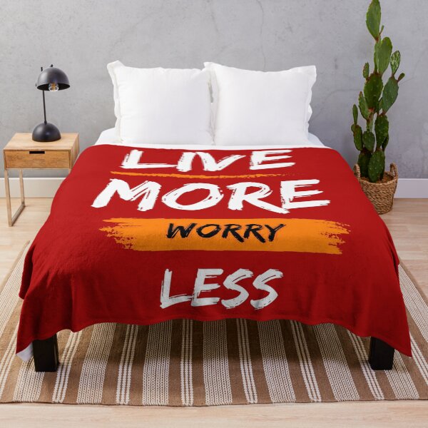 Item preview, Live more worry less motivational design designed and sold by DigitalMagShop.