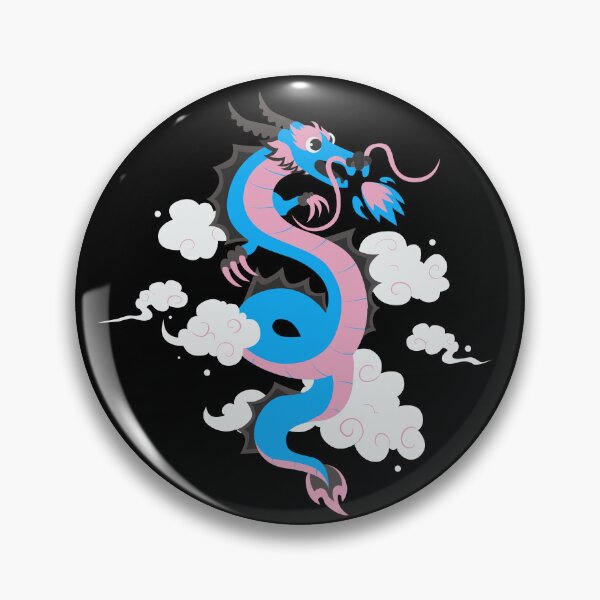Aperçu de l'œuvre Lunar New Year Trans Dragon. Transgender Pride créée et vendue par Subtle Pride Shop.