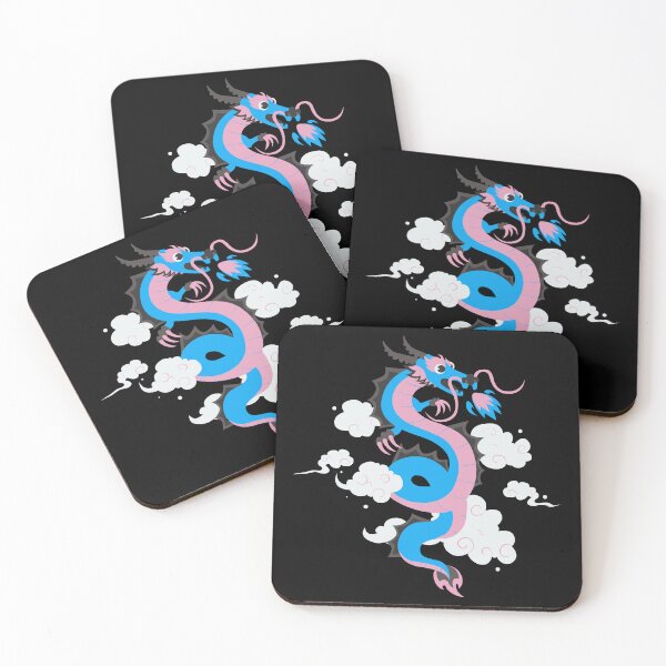 Item preview, Lunar New Year Trans Dragon. Transgender Pride designed and sold by Subtle Pride Shop.