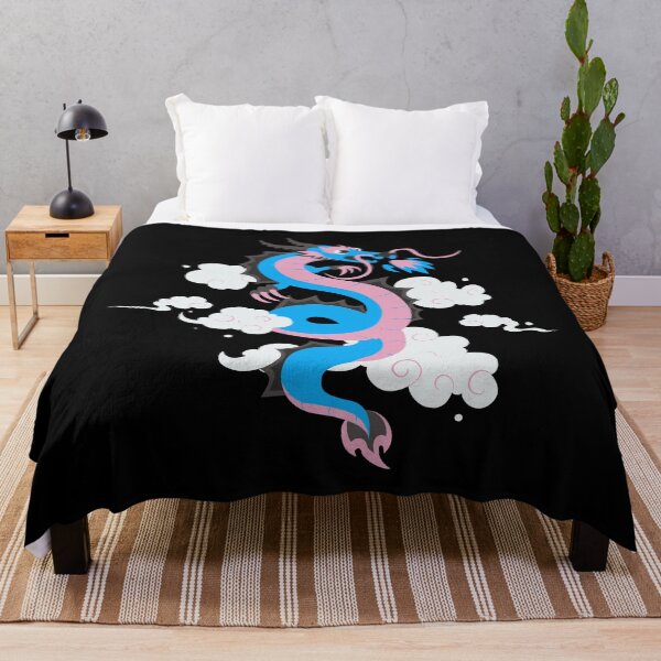 Item preview, Lunar New Year Trans Dragon. Transgender Pride designed and sold by Subtle Pride Shop.