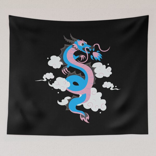 Item preview, Lunar New Year Trans Dragon. Transgender Pride designed and sold by Subtle Pride Shop.