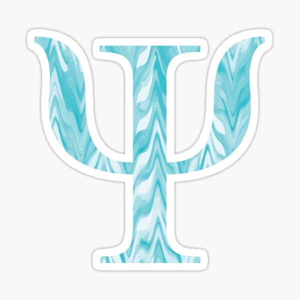 Item preview, Blue Wave Chevron Psi designed and sold by Jessica Brown.