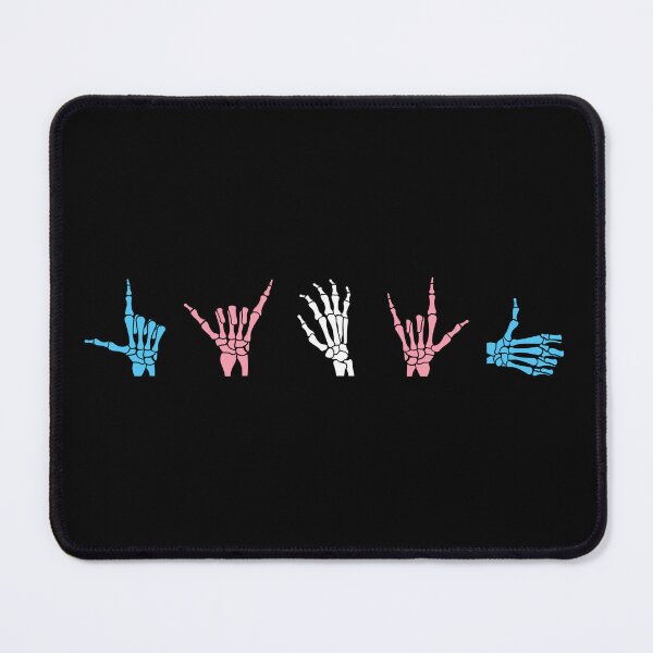 Item preview, Halloween Trans Skeleton Hands. Transgender Pride designed and sold by Subtle Pride Shop.