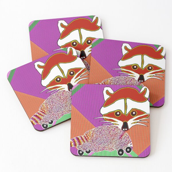 Item preview, STRIKING AND FUNNY ABSTRACT PORTRAIT OF AN ADORABLE BABY RACCOON SKATING* designed and sold by Ralek.