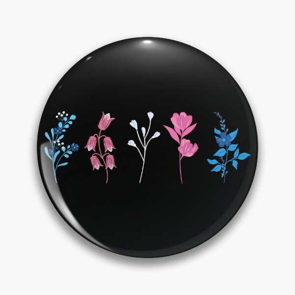 Item preview, Floral Trans Flowers. Transgender Pride designed and sold by Subtle Pride Shop.