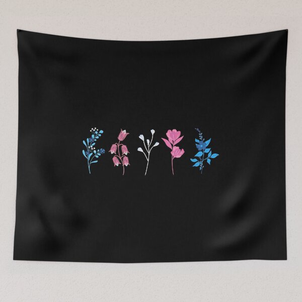 Item preview, Floral Trans Flowers. Transgender Pride designed and sold by Subtle Pride Shop.