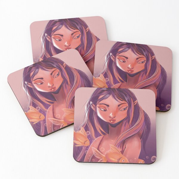 Item preview, Mermaid with goldfish  designed and sold by Nina Bolen.
