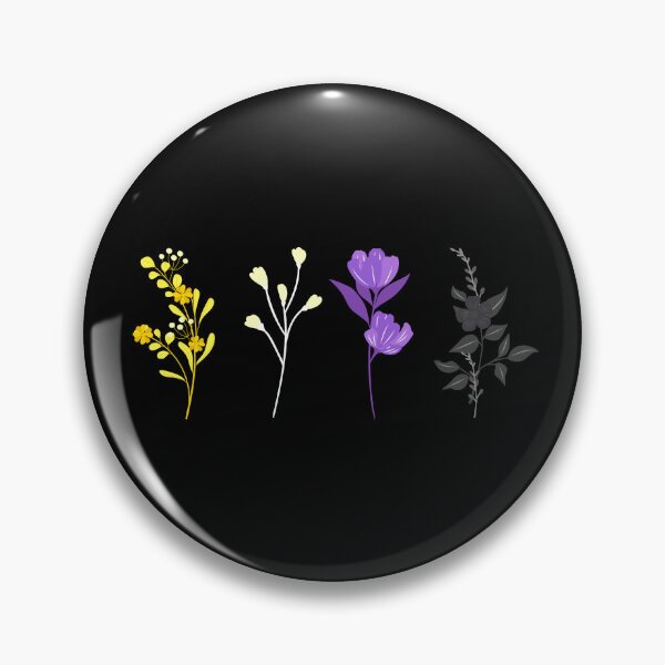 Item preview, Floral Non-binary Flowers. Nonbinary Pride designed and sold by Subtle Pride Shop.