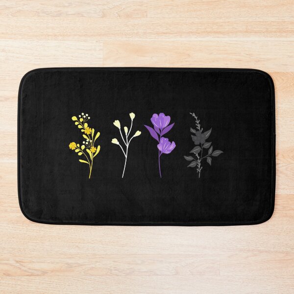 Item preview, Floral Non-binary Flowers. Nonbinary Pride designed and sold by Subtle Pride Shop.