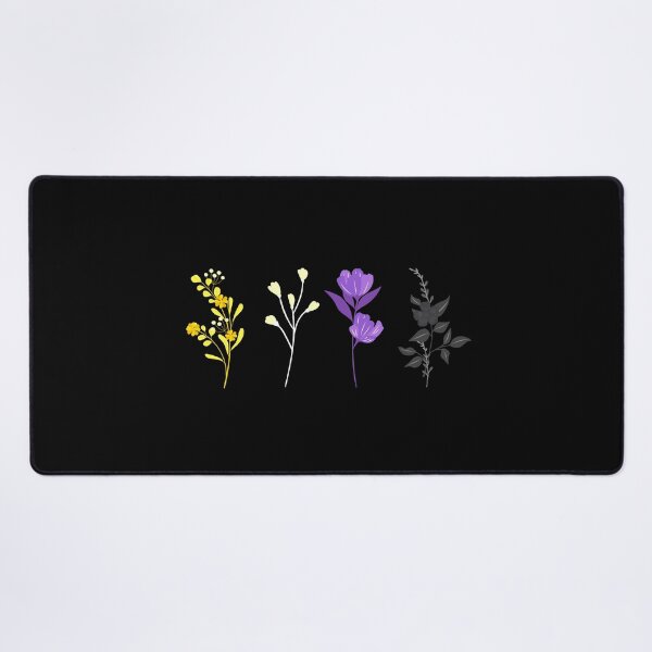 Item preview, Floral Non-binary Flowers. Nonbinary Pride designed and sold by Subtle Pride Shop.
