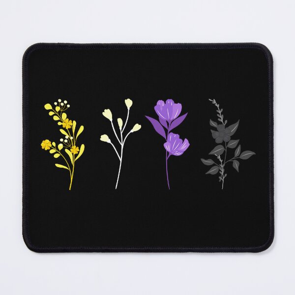 Item preview, Floral Non-binary Flowers. Nonbinary Pride designed and sold by Subtle Pride Shop.