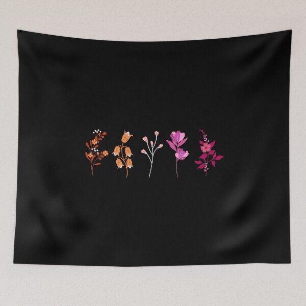 Item preview, Floral Femme Flowers. Lesbian Pride designed and sold by Subtle Pride Shop.