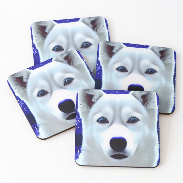 Item preview, Blue Eyes White Siberian Husky designed and sold by The Love Quill.