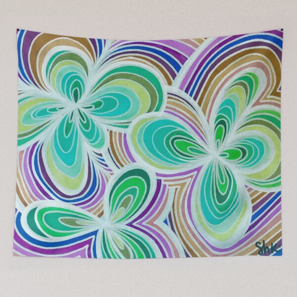 Item preview, Retro Flowers 1 (Inverted) designed and sold by Sarah Kurdila.